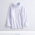 Kids winter solid color turtle neck long sleeved t shirt clothes